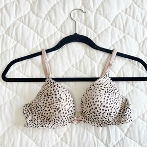 Victoria's Secret Incredible Push-Up Bra 36D Pink Leopard Print